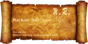 Markos Rózsa névjegykártya